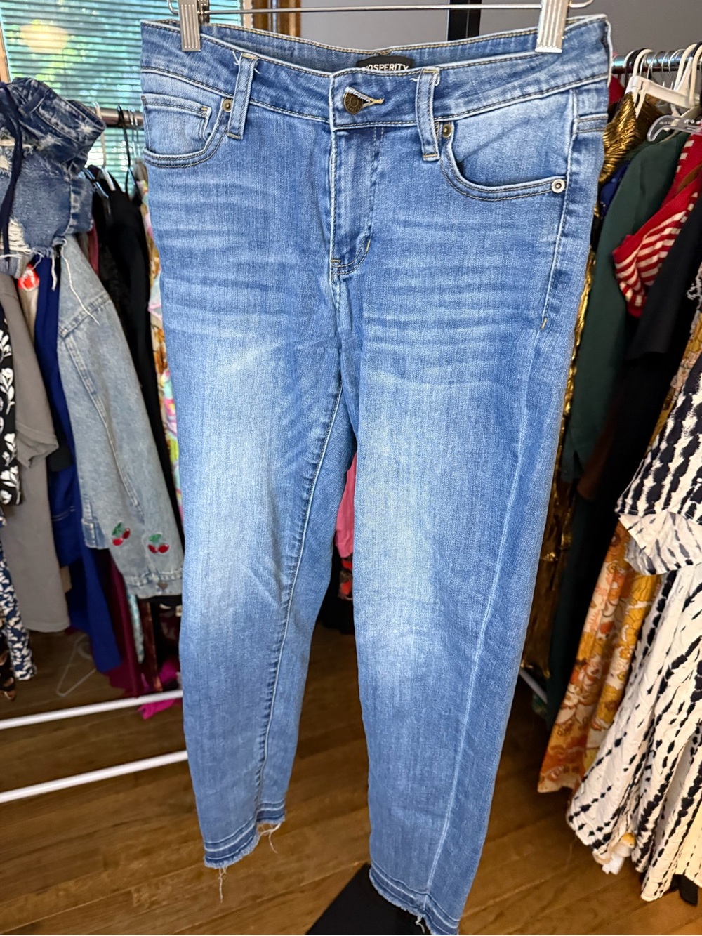 Light Blue Ankle Jeans - Slim Crop Fit